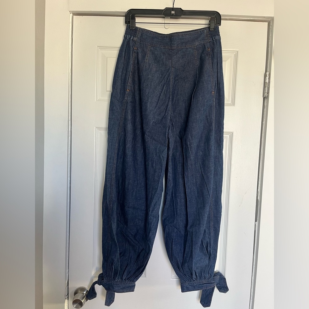 Zimmermann Dark Blue Denim Harem Pant Trousers